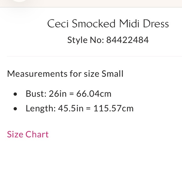 Cece Smocked Midi Dress 100% cotton - Picture 6 of 8